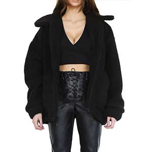 black teddy bear jacket