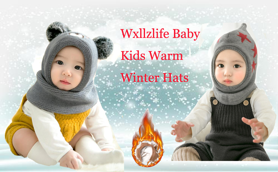 winter hat ears baby girls hat and scarf