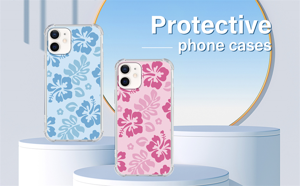 Amazon.com: Yomjew 2 Pack Cute Clear Floral Phone Case for