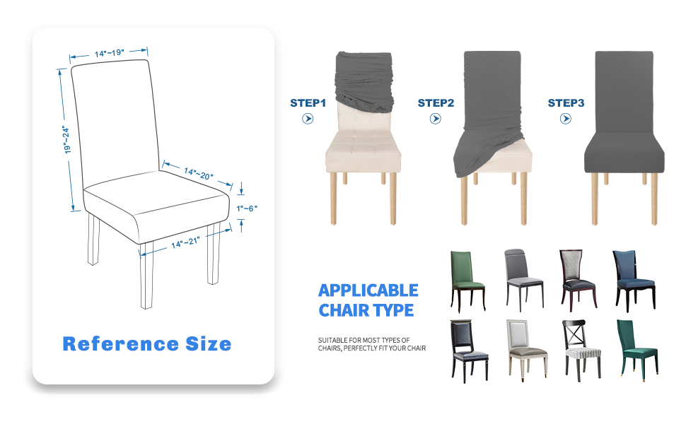 MAXIJIN Stretch Velvet Chair Covers for Dining Chairs Set of 4