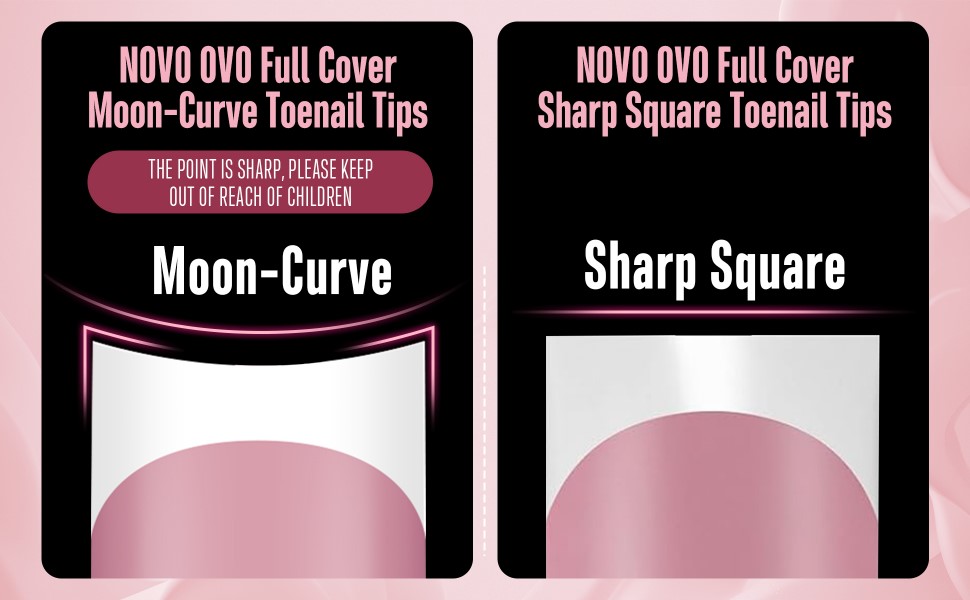 Full Cover Moon-Curve Toenail Tips