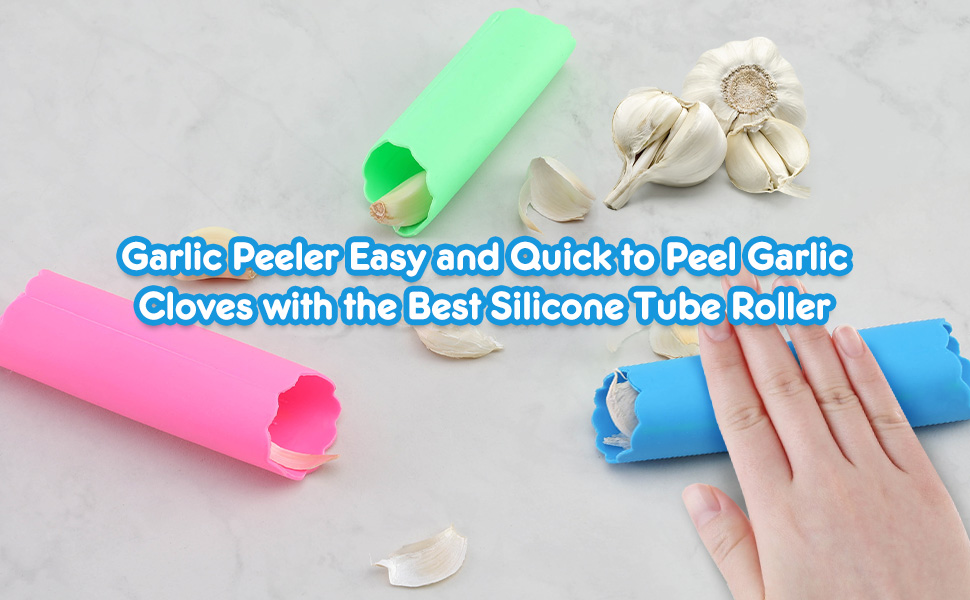Garlic Peeler, Silicone Garlic Roller Peeling Tube Tool for Useful