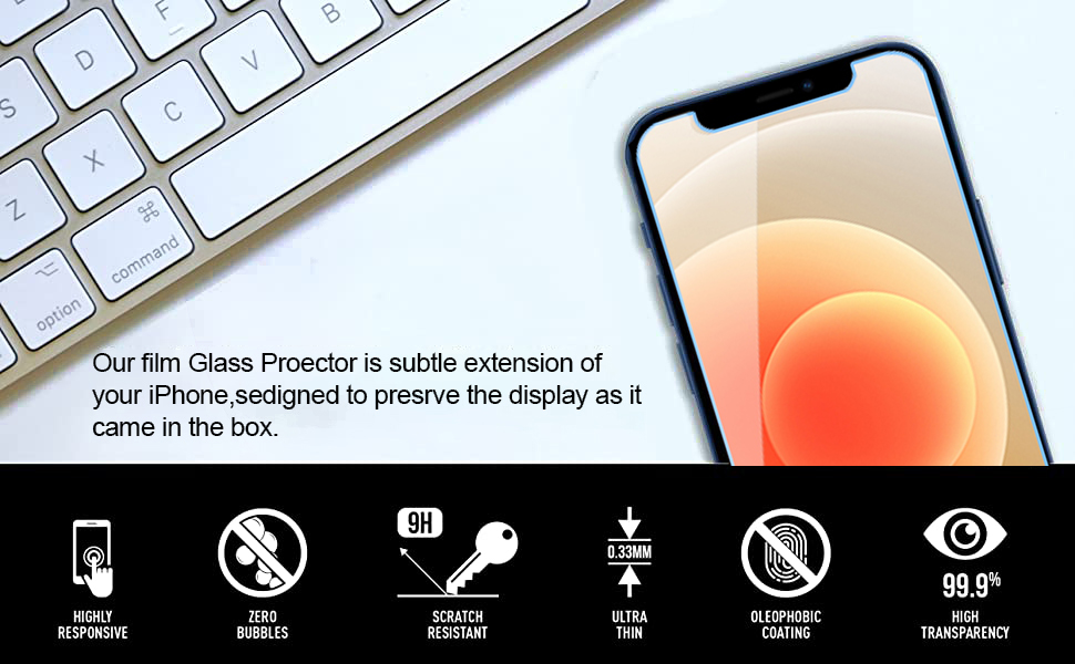 Focuses iPhone 12 Screen Protector, iPhone 12 Pro Screen