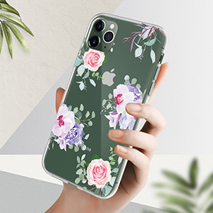 Amazon Com Caka Flower Case For Iphone 11 Pro Clear Flower Case