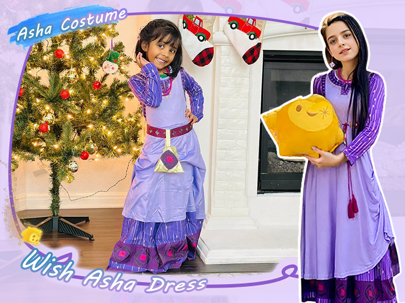 Amazon.com: LZH Wish Asha Costume Dress For Girls Kids