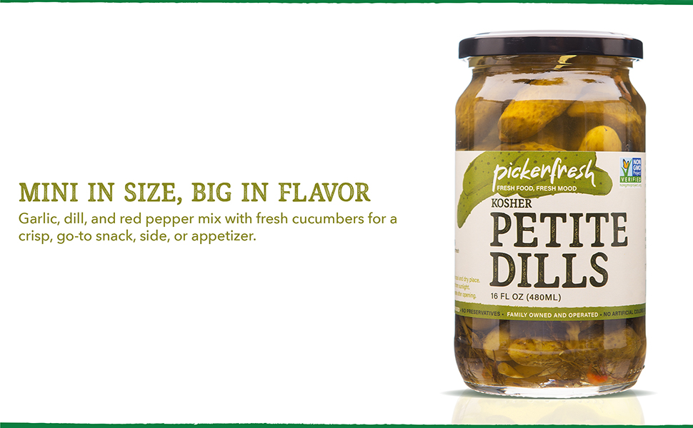 Pickerfresh Kosher Baby Dill Pickles, Petite Dills