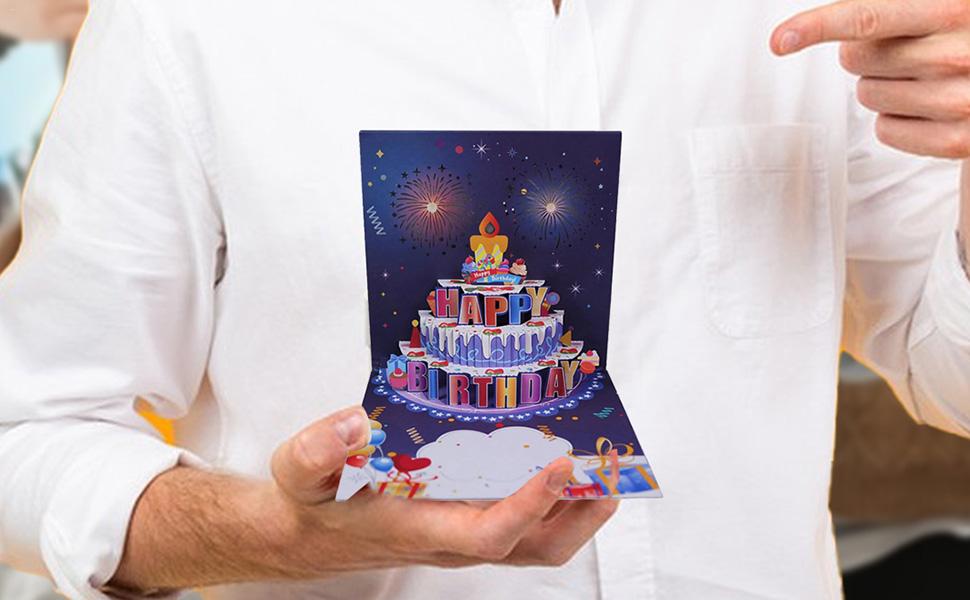 3D-GeburtstagskarteοΌεη¬ηGeburtstagskarte