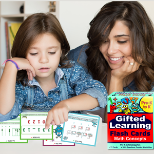 Math Concepts Pre-K to K Flash Card Testing Mom