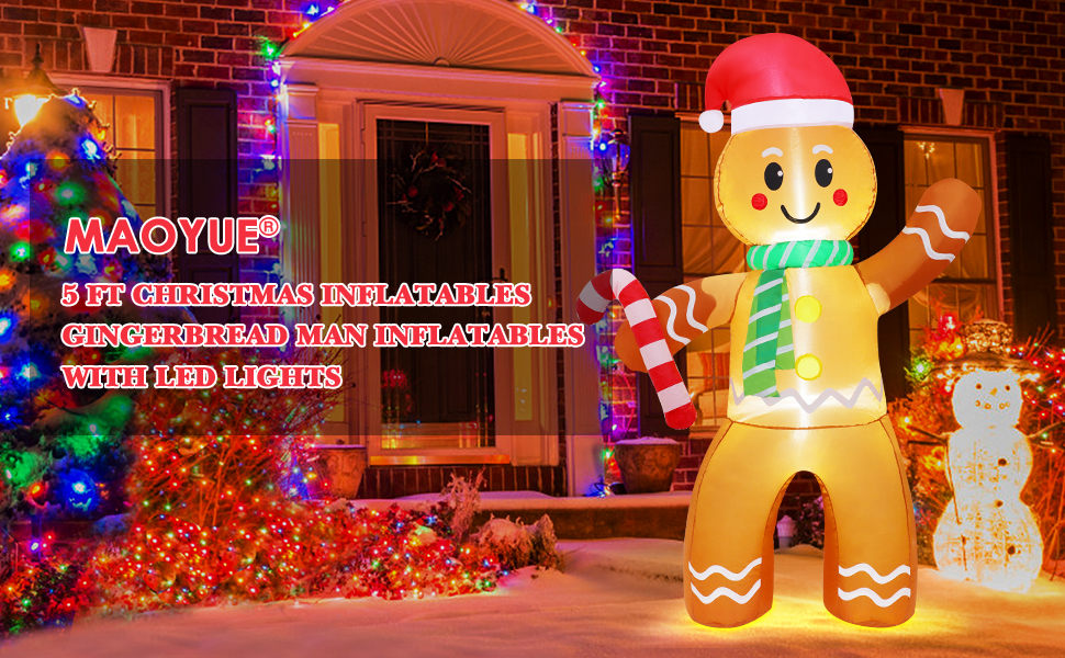 MAOYUE 5Ft Christmas Inflatables Outdoor Decorations