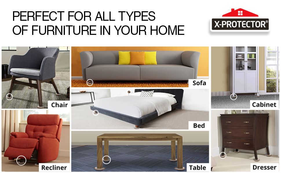 Furniture Sliders for Carpet XPROTECTOR Moving Pads 16 pcs 9cm