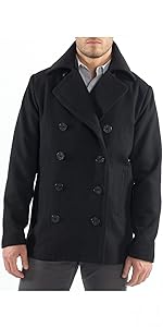 ジャケット・アウター T/SEHNE double layered pea coat black Pea Coat Black | French Connection US