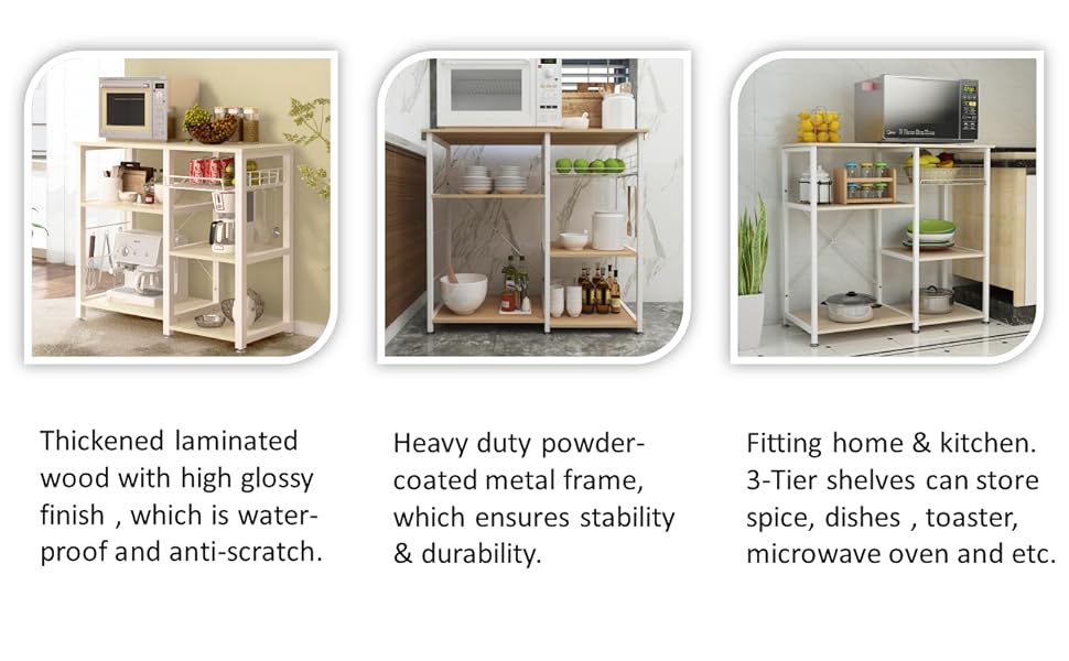 soges 3Tier Kitchen Baker's Rack Utility Microwave Oven Stand Kitchen