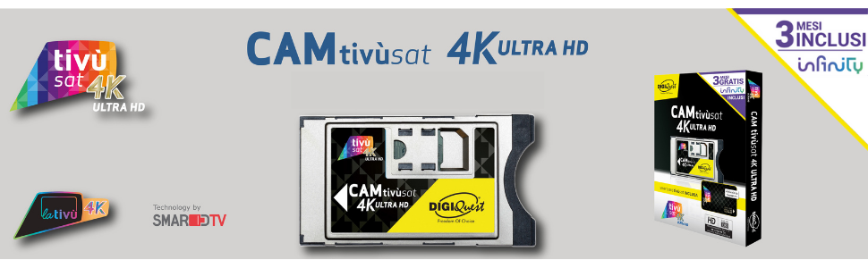 DIGIQUEST CAM Tivùsat 4K + 3 Monate gratis Infinity Amazon.de