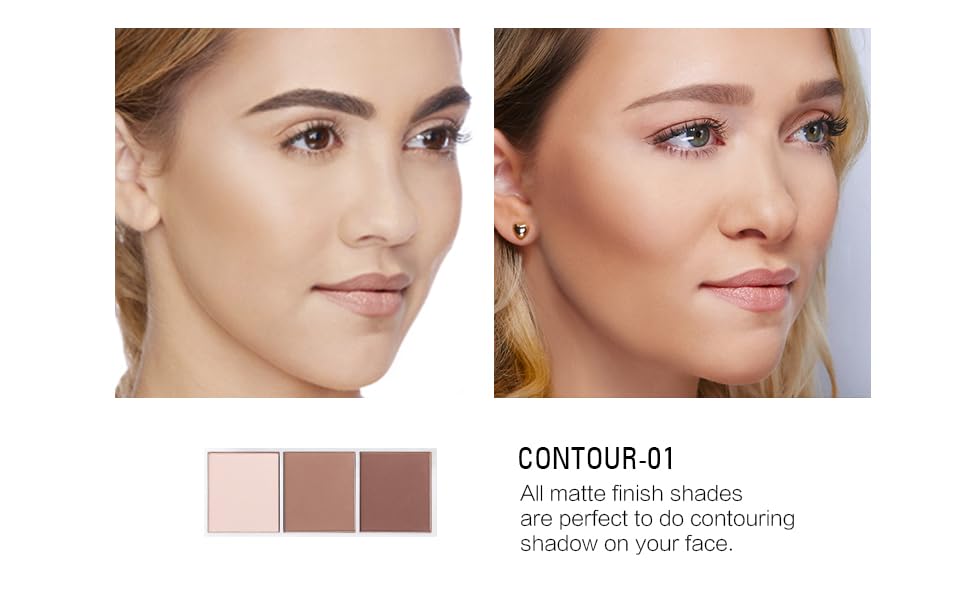powder contour face body makeup