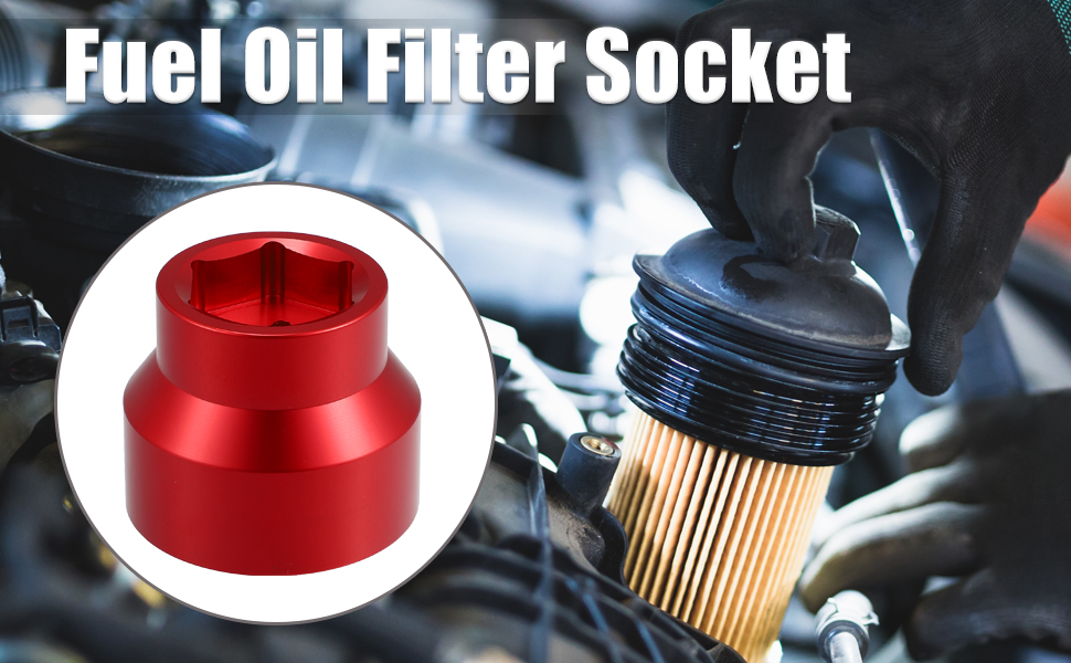 X AUTOHAUX Aluminum Fuel Oil Filter Cap Socket Removal