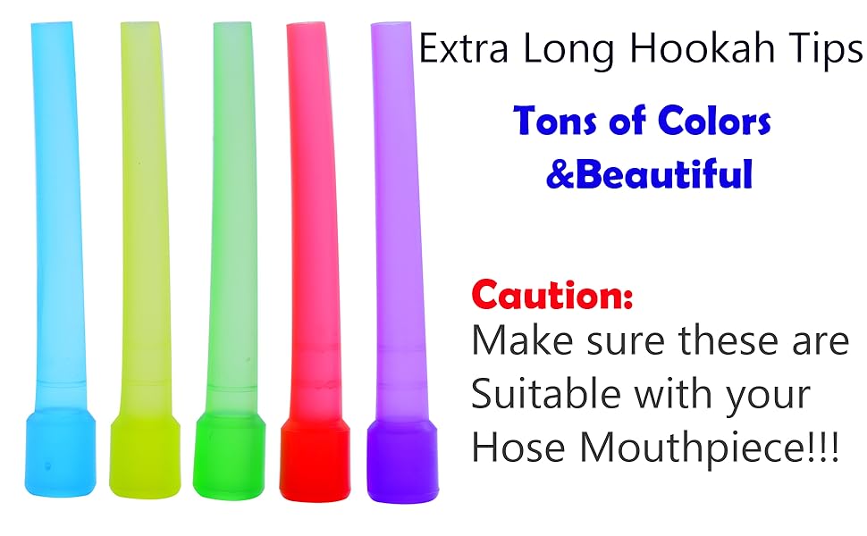 Hookah Tips 100 Disposable BPAFree Extra Long Plastic