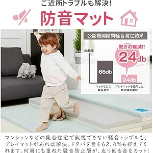 Amazon.co.jp: プレイマット ベビーマット 厚手軽量