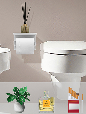 Toilettenpapierhalter mit Ablage