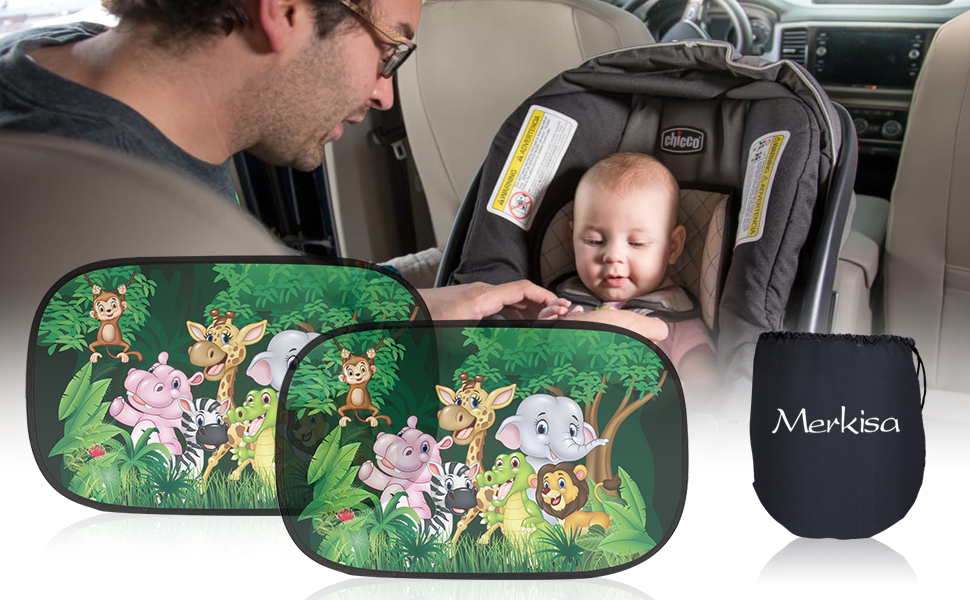 2PCS Car Window Shade for Baby, Car Shade for Side Window