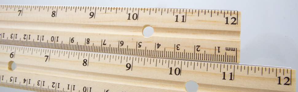 BAZIC 12" (30cm) Wooden Ruler