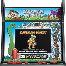 My Arcade Micro Player Mini Arcade Machine: Caveman Ninja Video Game, Fully Playable, 6.75 Inch Collectible, Color Display, Speaker, Volume Buttons, ...