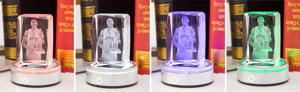 LEDコースター ハーバリウムLEDライト台座 光るグラスボトル LEDディスプレイスタンド レインボーコースター 単色 グラデーション 7色 電池式 USB式 台座