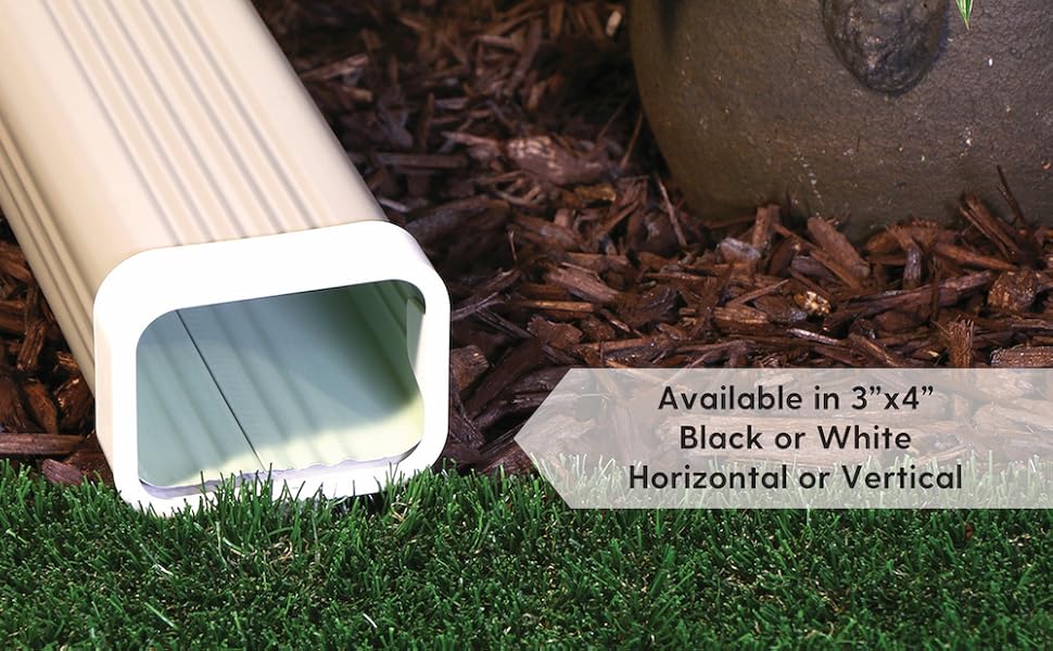 Cradlestake 3"x4" Gutter Downspout Stakes 4 Pack (3"x4" Vertical 4 Pack White