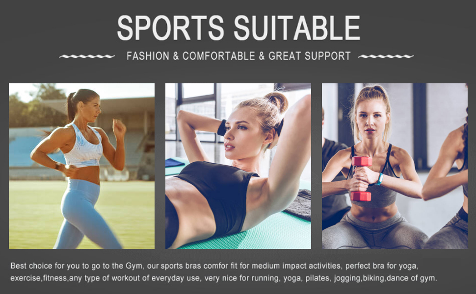 Sykooria Women Racerback Sports Bras Workout Tops Crop Tank Top Padded Medium Impact for Gym Fitness Running 15 932