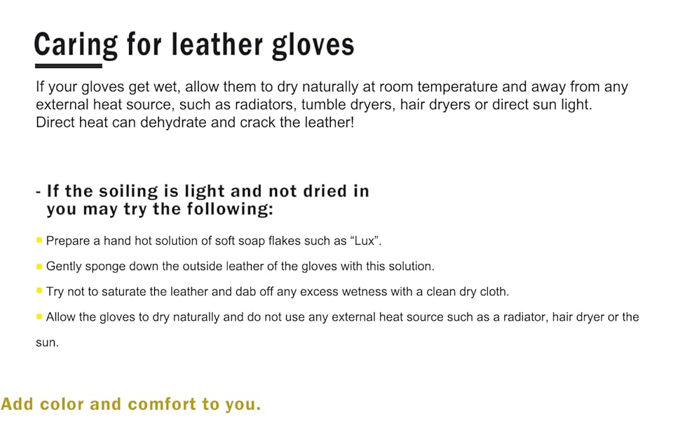 Caring for Leather Gloves