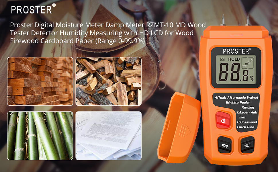 Moisture Meter Damp Meter RZMT10 MD Digital Wood Moisture Meter