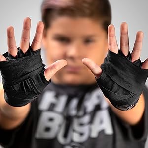 Image of Black Youth Boxing MMA handwraps