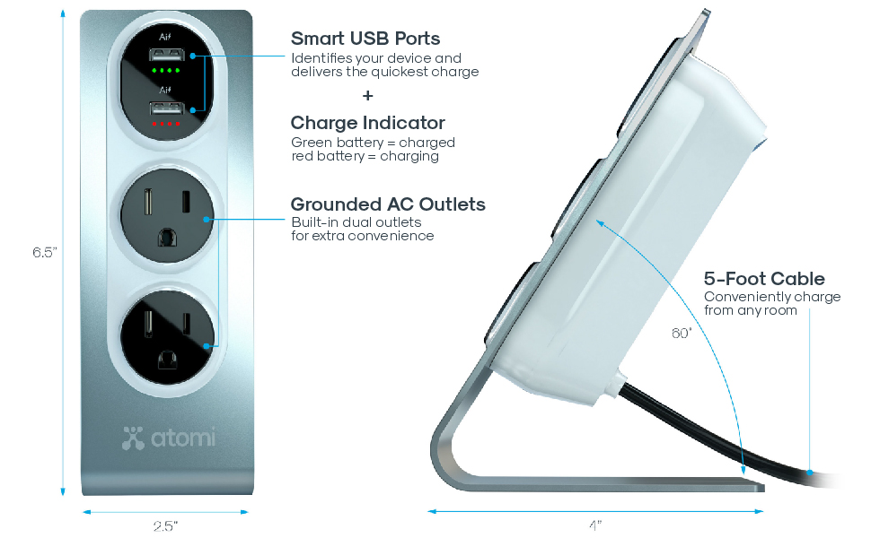 Atomi Desktop Surge Protector