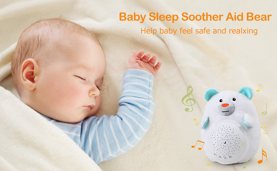 Baby Sleep Soother Toddler Sleep Aid Night Light Toy with