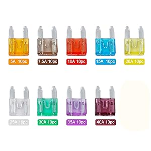 Amazon | AHL ミニ平型ヒューズ セット 5A 7.5A 10A 15A 20A 25A