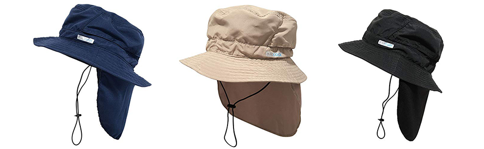 bucket hat with neck shade