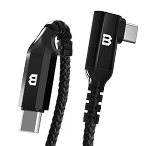 BrexLink Right Angle Cable 6.6ft usb c to usb c 90 Degree Fast Charge Type C to Type C Cable 