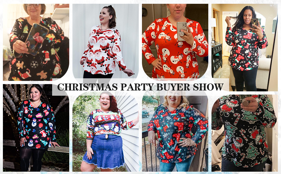 womens plus size christmas tunics