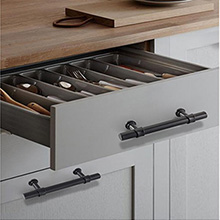 black cabinet pull