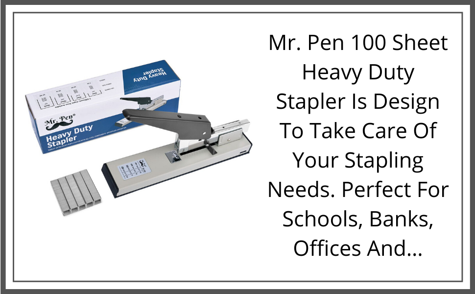 Mr. Pen Heavy Duty Stapler with 1000 Staples, 100 Sheet High Capacity