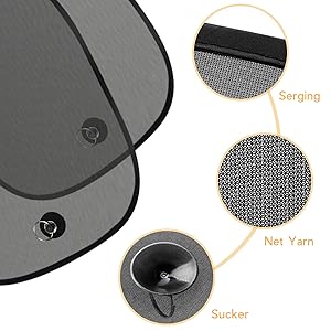 Pare Soleil Voiture Bébé/Enfant, Universelle Pour Pare-Soleil Fenêtre De Voiture , Protection UV/Chaleur Pour Offre Une Protection UV Maximale Pour Bébé, Adultes,Chien (2 Pièces) 11 Pare Soleil Voiture bébé