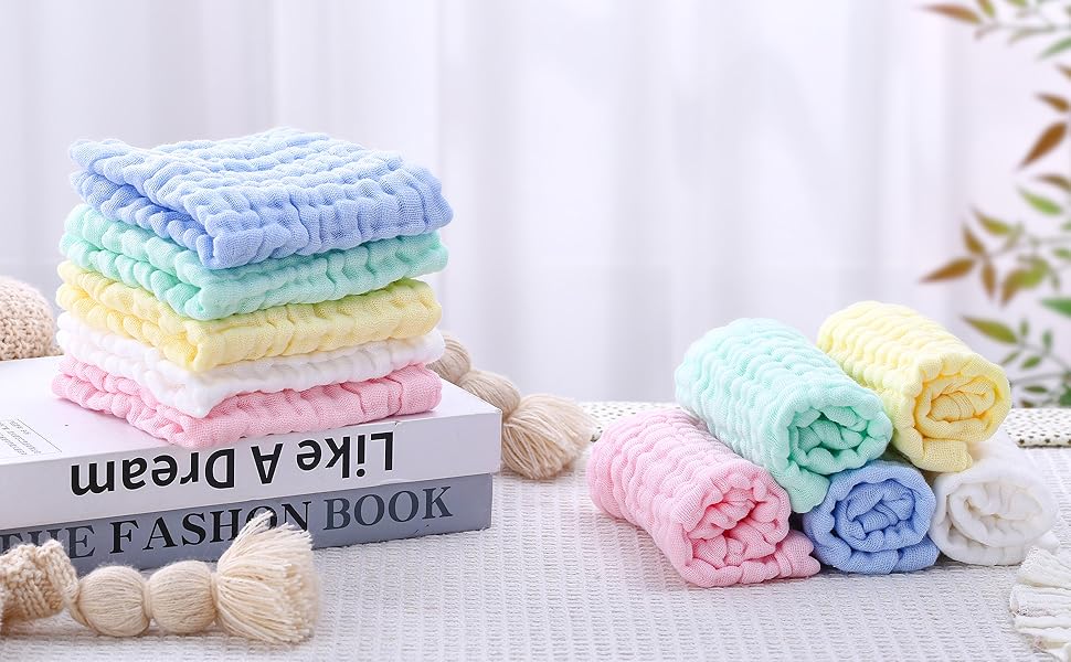 10 Pack Baby Muslin Squares