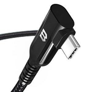 BrexLink Right Angle Cable 6.6ft usb c to usb c 90 Degree Fast Charge Type C to Type C Cable 