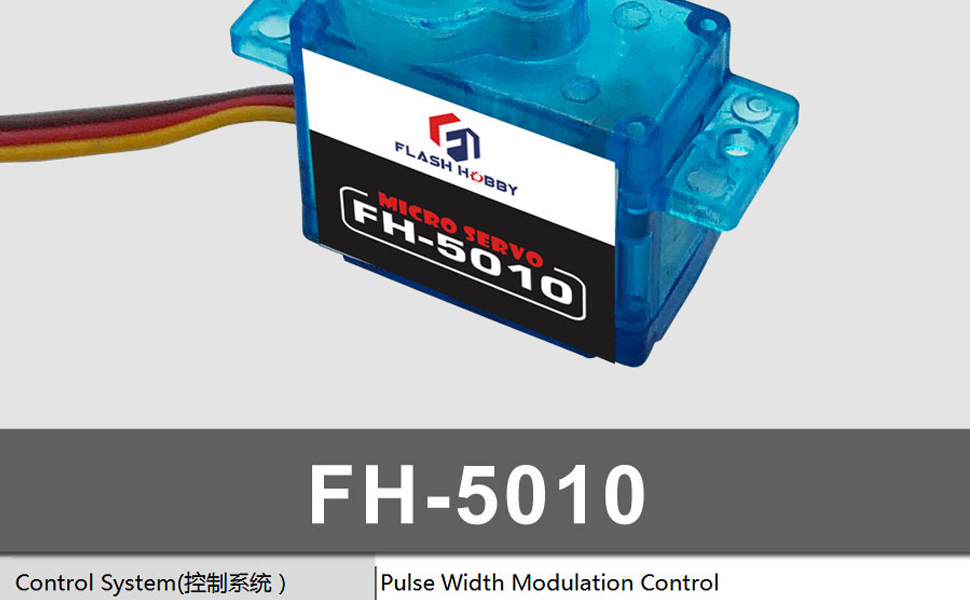 FLASH HOBBY 2pcs FH5010 Micro Servo for RC Plane