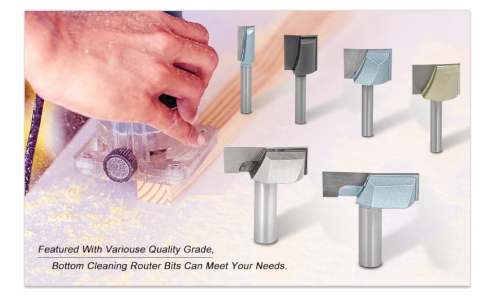 1pcs 1/2" Shank 1" Diameter Bottom Cleaning Router Bit Amazon.co.uk