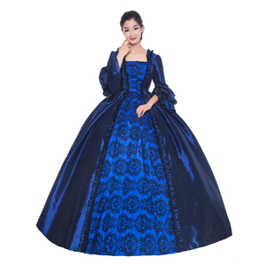 blue victorian dress