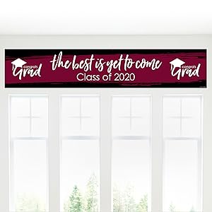 Amazon Com Big Dot Of Happiness Maroon Grad Best Is Yet To Come