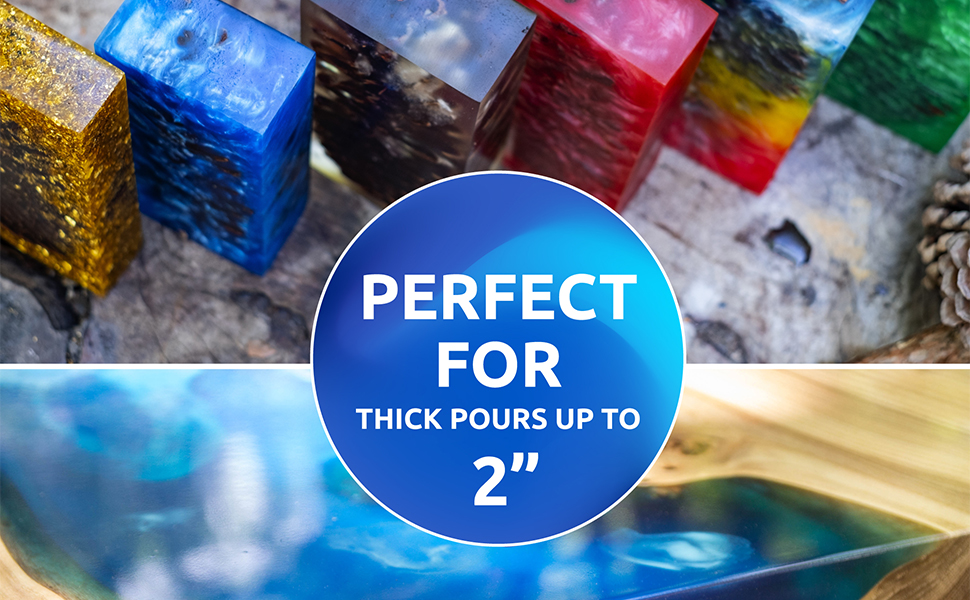 Upstart Epoxy 2" Deep Pour Epoxy Resin Kit DIY Made in USA 2 Part Formulation