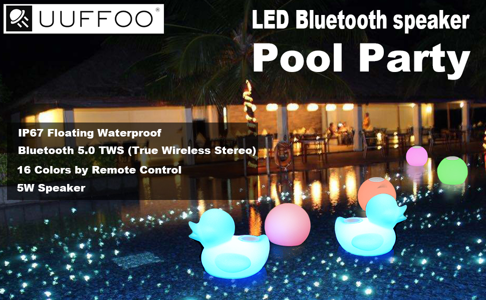 led floating duck speaker