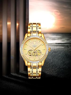 waterproof watch  black on black watches  gold plated watch  skeleton watches men's  silver watch