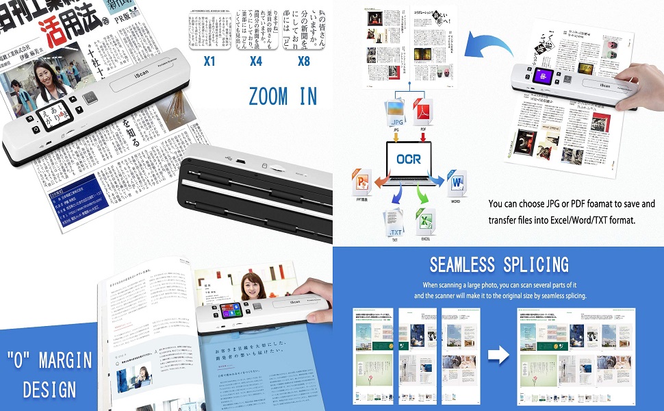 wifi portable handheld iscan scanner 1050 dpi scanner